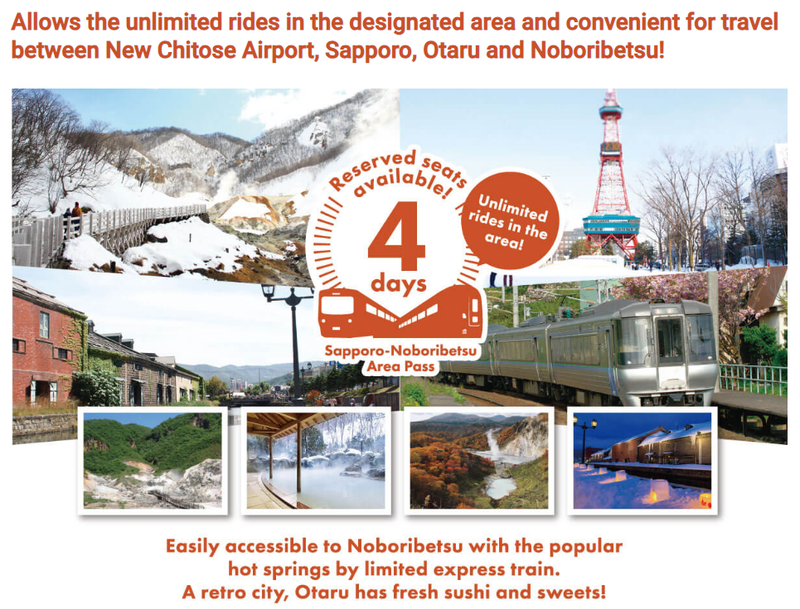 Sapporo Noboribetsu Area 4 Day Pass