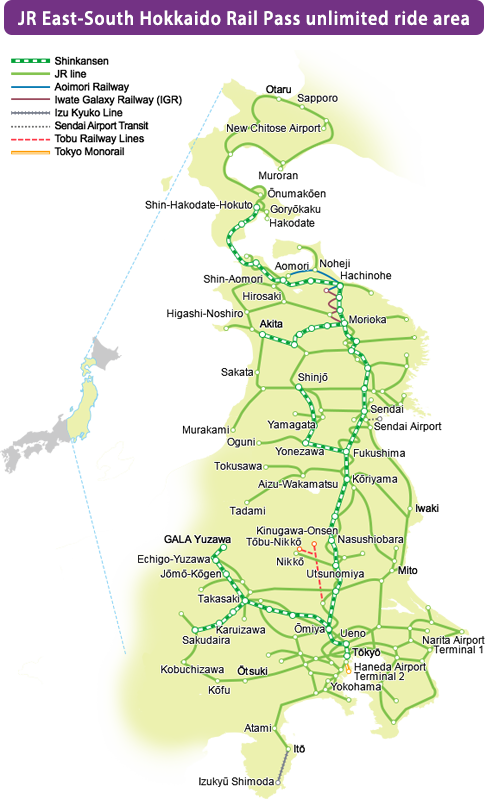 JR East-South Hokkaido 6 Day Pass