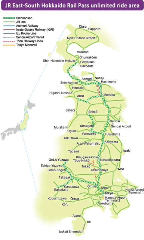JR East-South Hokkaido 6 Day Pass JR East-South Hokkaido 6 Day Pass
