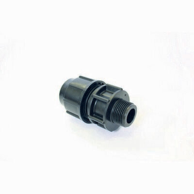 32MM X ¾" MALE BSP PURITON 2 MECHANICAL COMPRESSION FITTING C/W PIPE INSERT