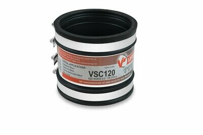 VSC120 VIPSeal Rubber Flexible Standard Drainage Coupling 110-121mm