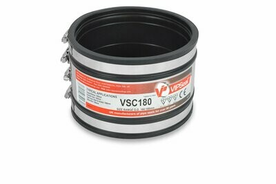 VSC180 VIPSeal Rubber Flexible Standard Drainage Coupling 160mm - 180mm