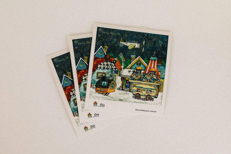 Postcard "Festive Village Fair"