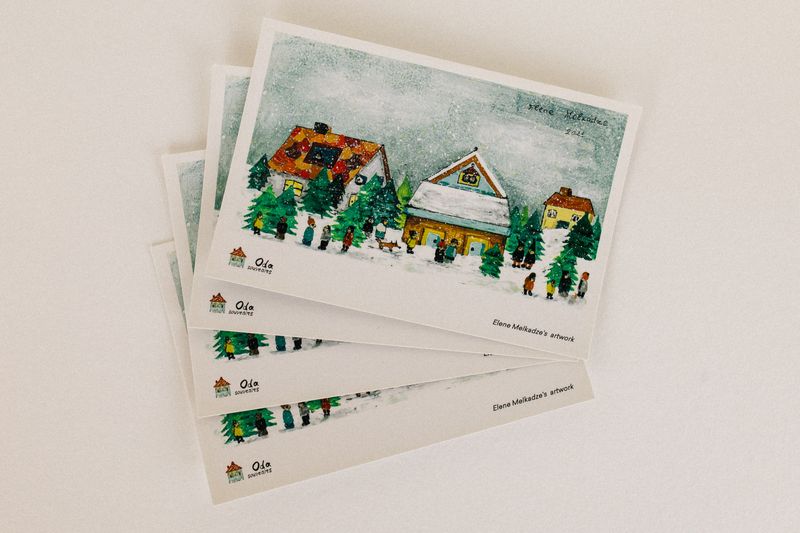 Postcard "Winter Wonderland Village"