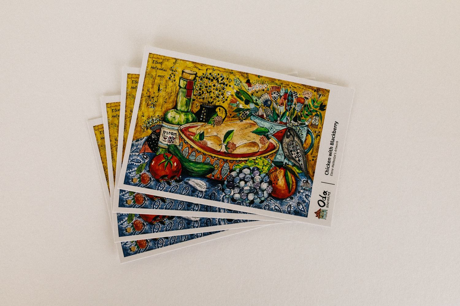 Postcard &quot;Chicken with Blackberry&quot;
