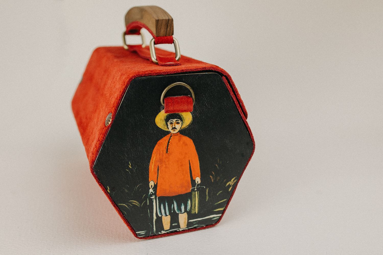 Hexagonal Red Bag
