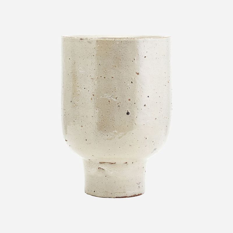 Bloempot beige Artist h: 32 cm, dia: 22 cm