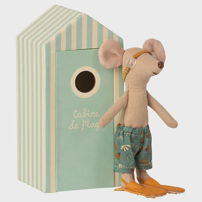 Beach muis grote broer in strandhut