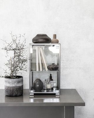 Cabinet Glass Zink 25 x 25 x 41cm