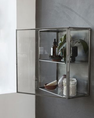 Cabinet Glass Zink 35 x 15 x 40cm