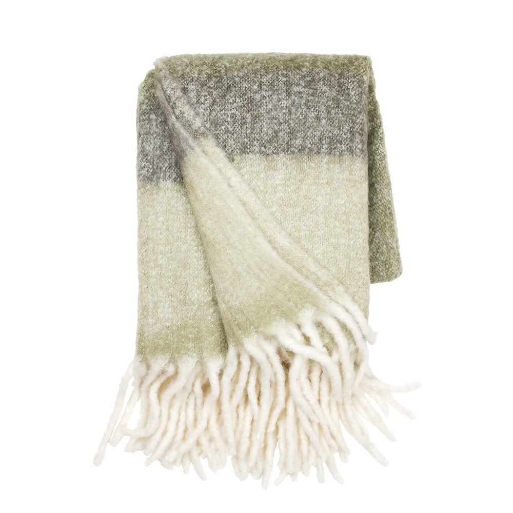 Cozy Living Plaid Mathea mohair Moss 170 x 130