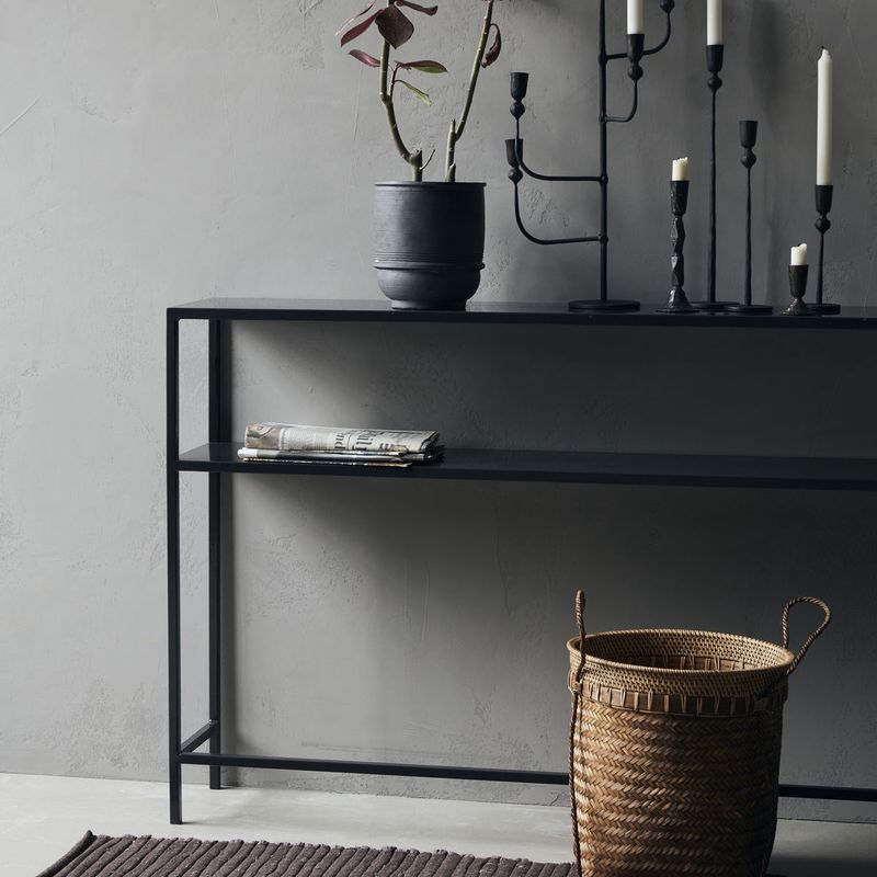Console gang Fari Black 120 x 24 x 85cm