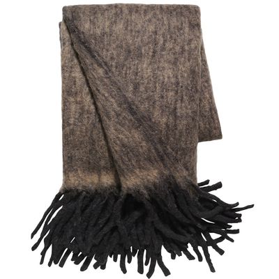 Cozy Living Plaid Mathea Throw Nougat/Black 170 X 130