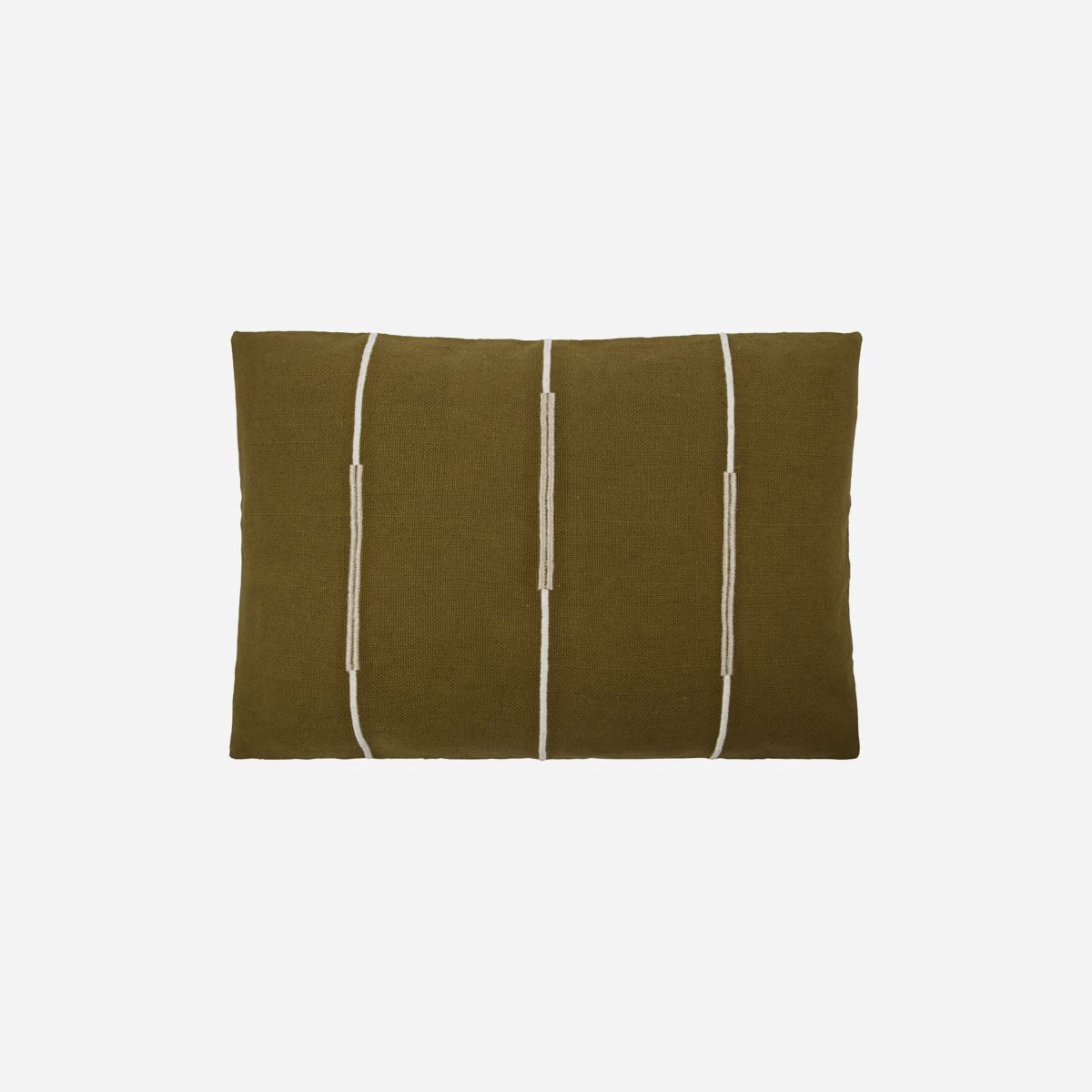 Donskussen met sloop Indi Olive green 60 x 40cm