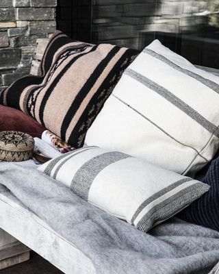 Donskussen met sloop Morocco Beige/grijs 60 x 60cm