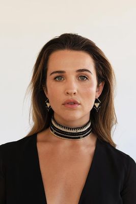 Eclectic Leather Choker (Black/Pink/Taupe/Gold)