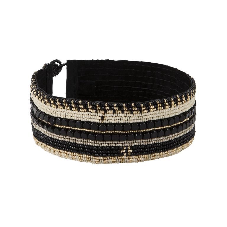 Eclectic Leather Choker (Black/Pink/Taupe/Gold)