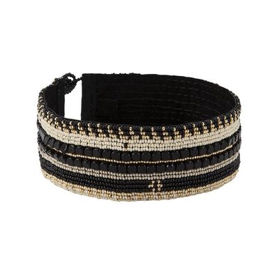 Eclectic Leather Choker (Black/Pink/Taupe/Gold)