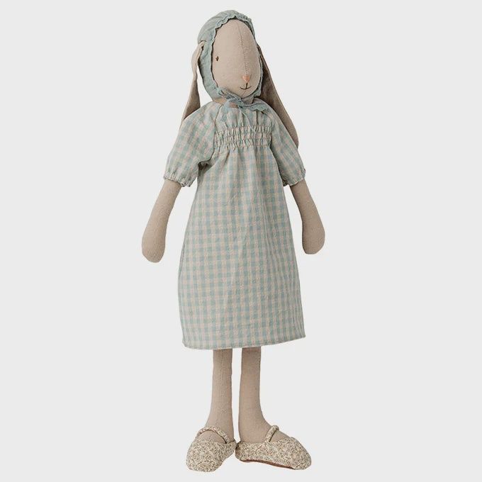 Konijn grijs Size 3 met kleedje en kapje
