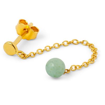 Lulu Natural Stone Chain - Light Green 1 Pcs