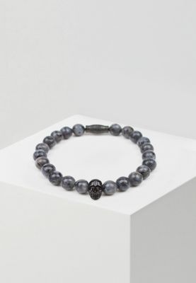 Perla 8mm Grey with Black Skull