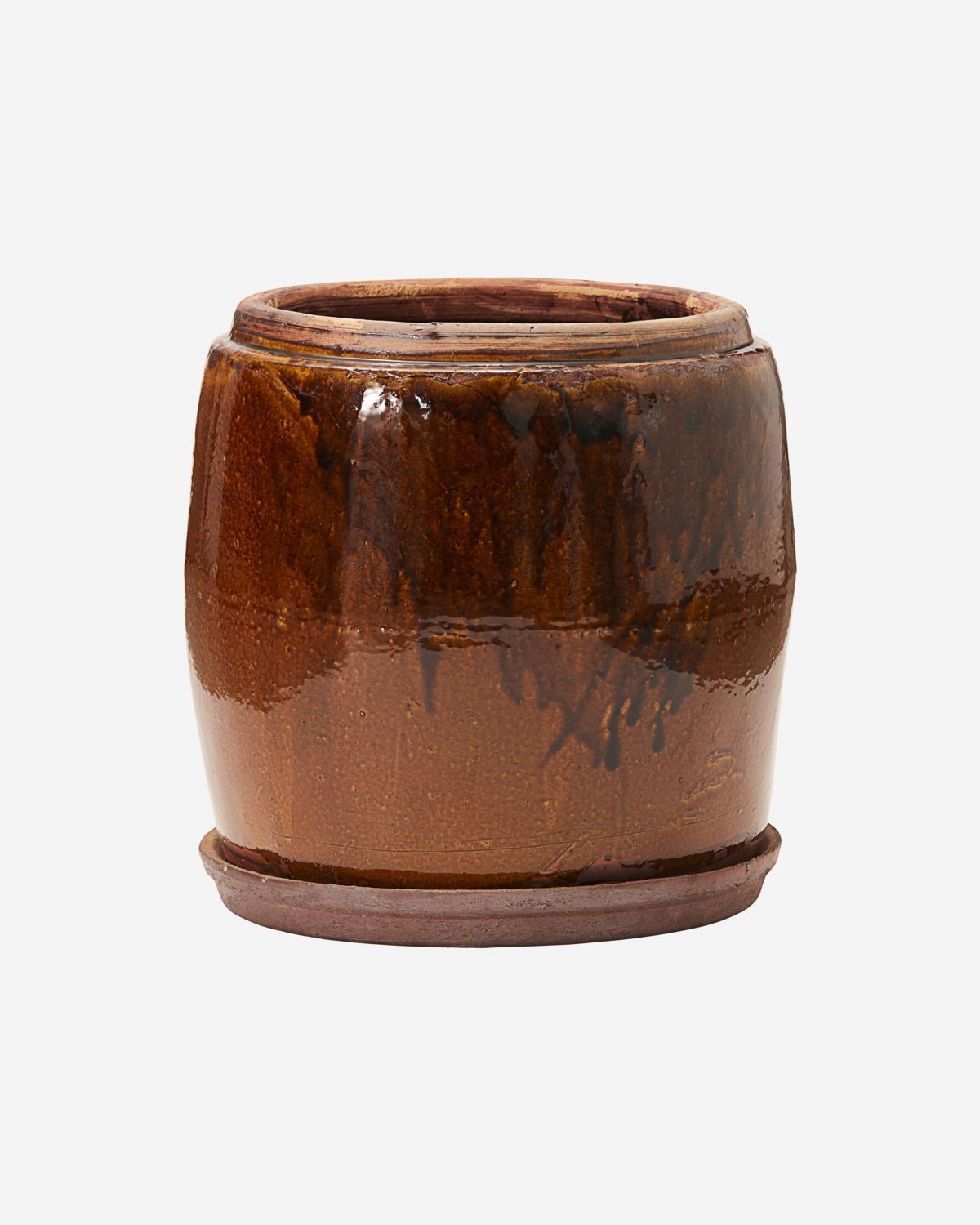 Planter, Khap, Brown dia 22 cm