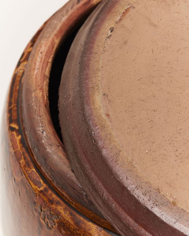Planter, Khap, Brown dia 29 cm