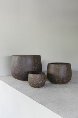 Pot D49 Casual zw.bruin rond L uit set 3