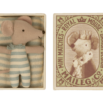 (single) Sleepy/Wakey babymuis in luciferdoosje - Blauw