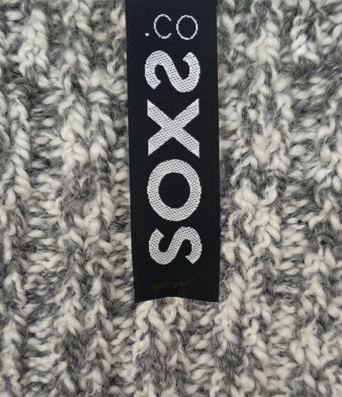 Soxs Man, grijze wol, medium, jet black maat 39-41