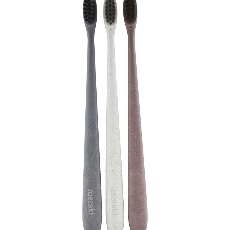 Tandenborstel Grey/White/Burgundy