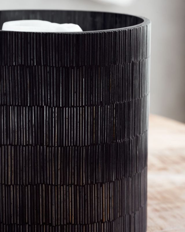 Tealight holder Gara Black 15,5 x h16 cm