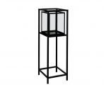 Zwart metalen Lantaarn op voet 23 x 23 x 71,5cm