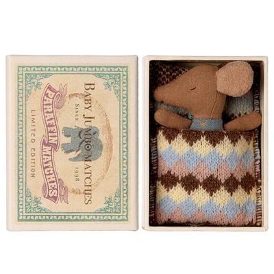 (single) Sleepy/Wakey babymuis in luciferdoosje - Blauw - 1