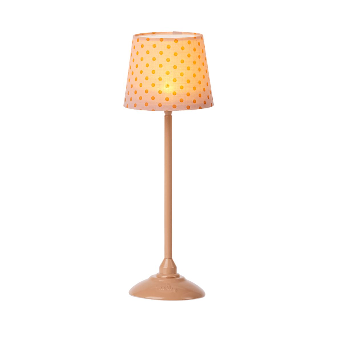 Miniatuur vloerlamp - roos met stippen