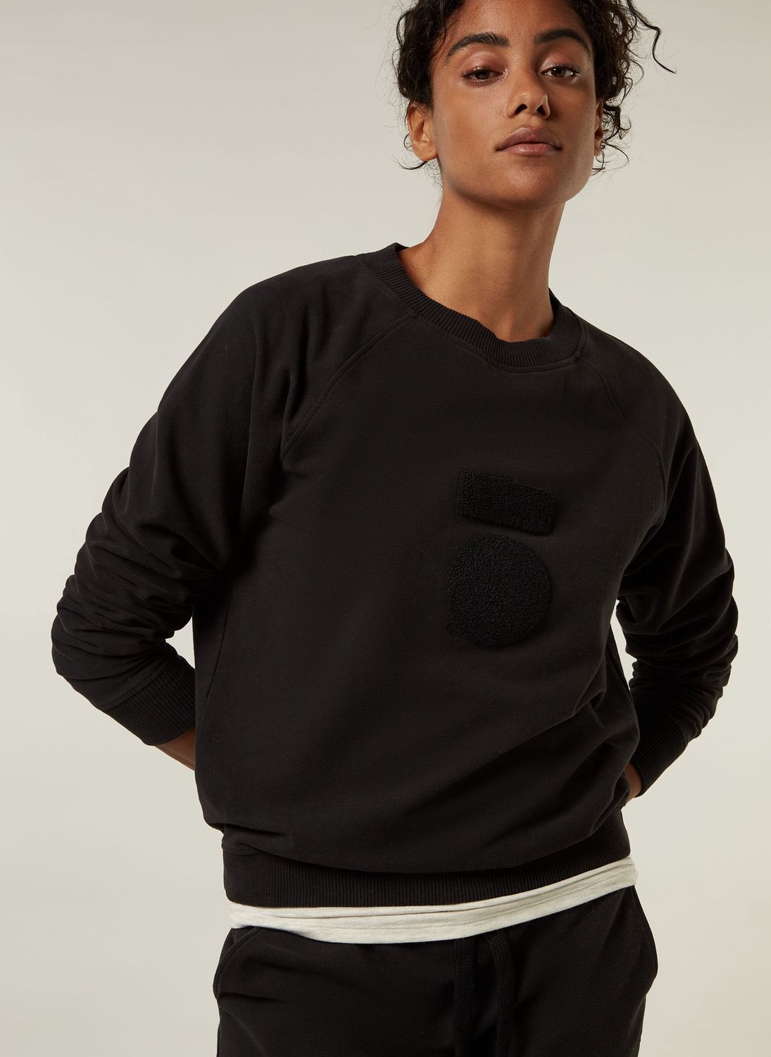 The Crew Neck Sweater, Color: black, Size: 2XL