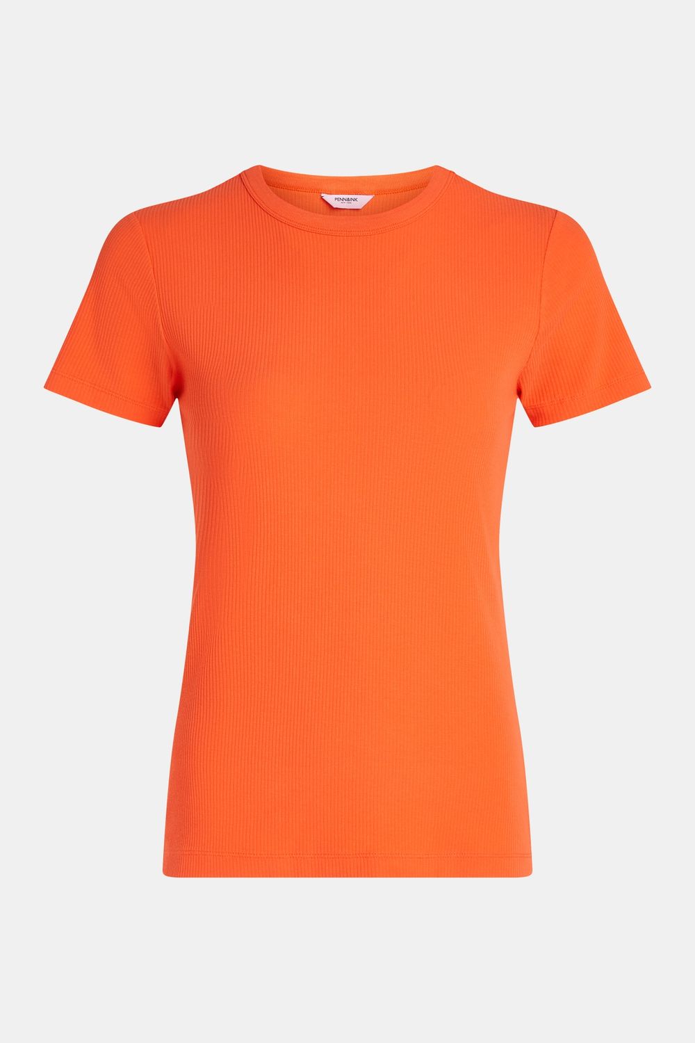 T-Shirt Manhattan, Color: Hot orange Black, Maat: L