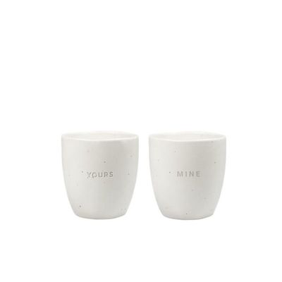 Leeff mok Yours - Mine set van 2, 175 ml.