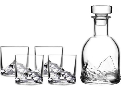 LIIton The Peaks set Decanter en 4 peaks glass giftbox