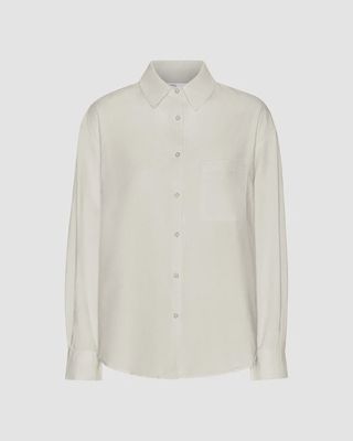 Organic Oversized Shirt, Color: Ivory White, Size: M