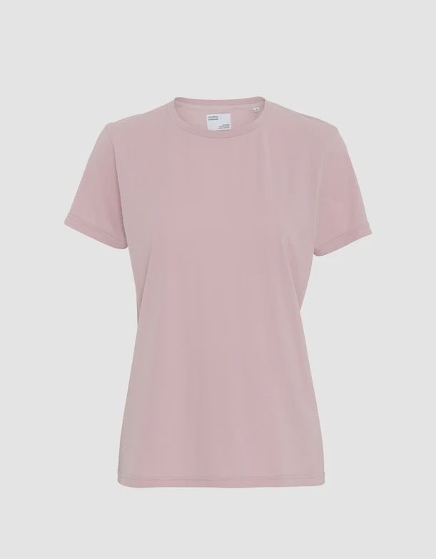 Women Light Organic Tee, Color: Faded Pink, Size: L