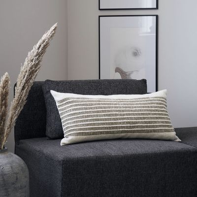 Donskussen met sloop Yarn Mustard 80 x 40cm