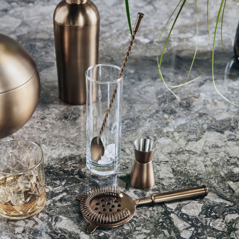 Cocktail set, Bar, Antieke koperen afwerking