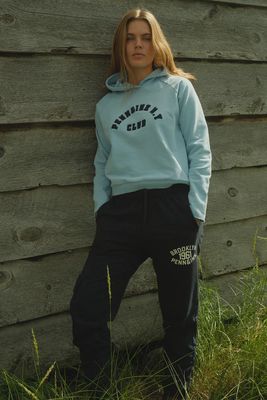 Broek sweaterstof met print