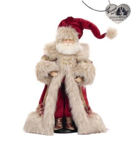 Broc. North Pole Santa Doll with Stand &amp; box