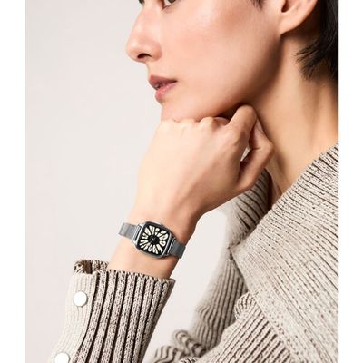 KOMONO Horloge Kate Flower Double Silver