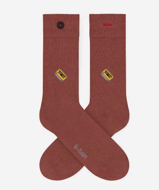 Sokken Casual Burgundy Cassette