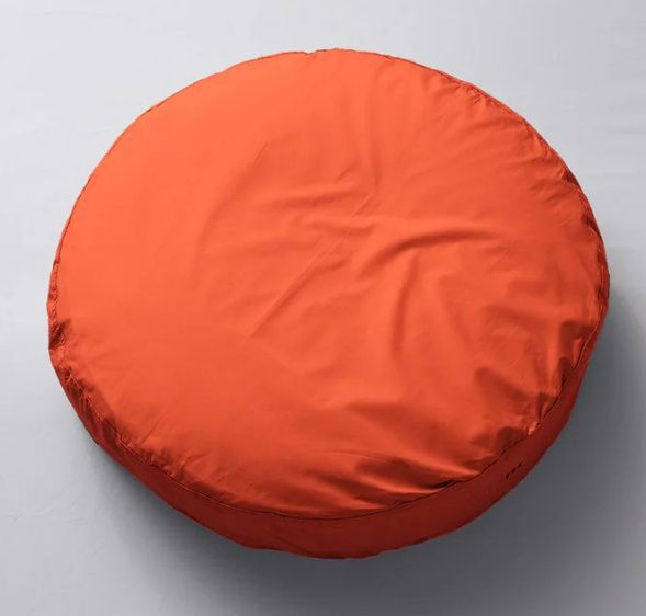 Big Dot kussen (vegan) met sloop organisch katoen., Color: Poppy Orange, Size: 50x10