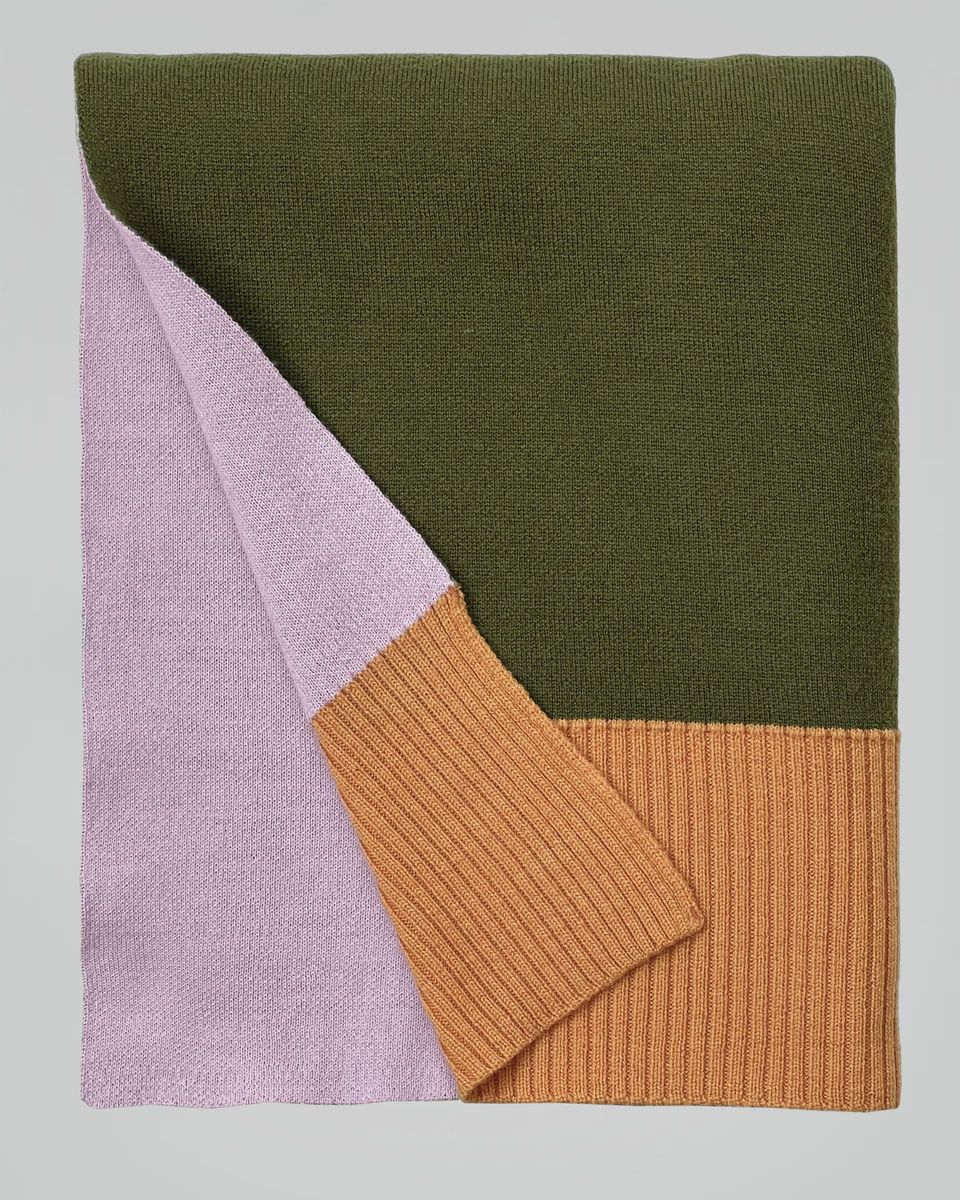Merino plaid, Color: Groen-Roze-Oranje
