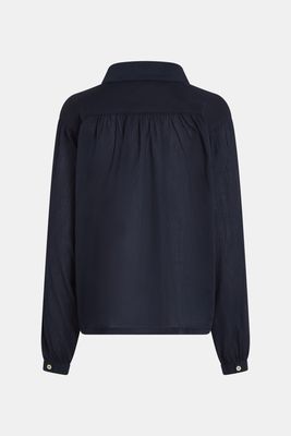 Blouse met strop 100% katoen